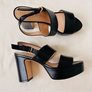 Stuart Weitzman Black Platform Sandals